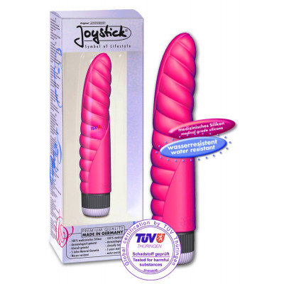 JOYSTICK JOYDIVISION - VIBRATORE IN SILICONE CON SCANALATURE \"CHRIS CROSS\" ROSA - 21 CM