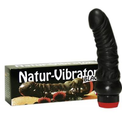 VIBRATORE REALISTICO "NATUR VIBRATOR" NERO - 17 CM